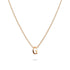 Initials Brick Alphabet Letter Necklace Rose Gold Layered Steel Jewellery